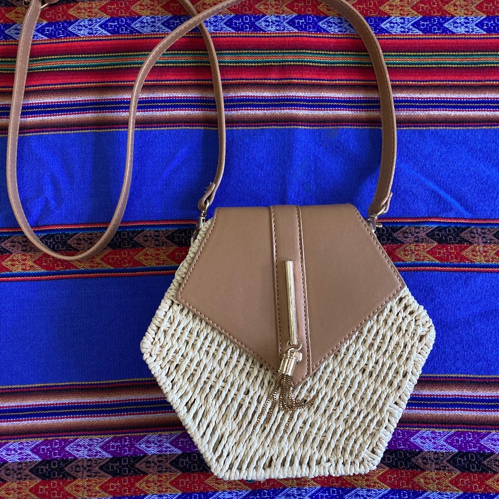 Woven-Leather Purse